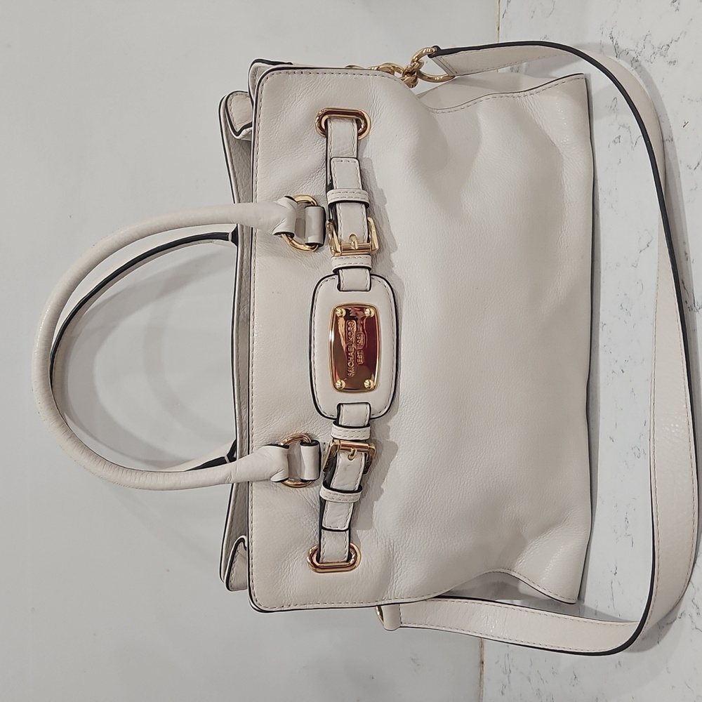 Michael Kors White Leather Purse, EUC